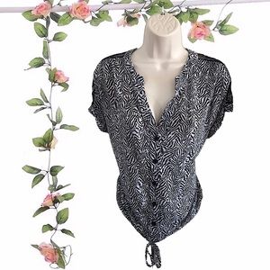 Rue21 Rare Zebra Print Cap Sleeve Lace Top Size Small